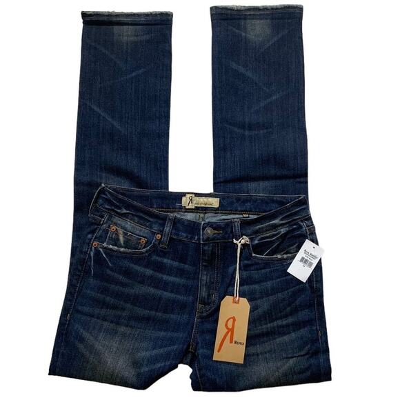 Remix By Rock Revival Jeans Women Size 29 Mid-Rise Straight Dark Wash Denim - Picture 3 of 13